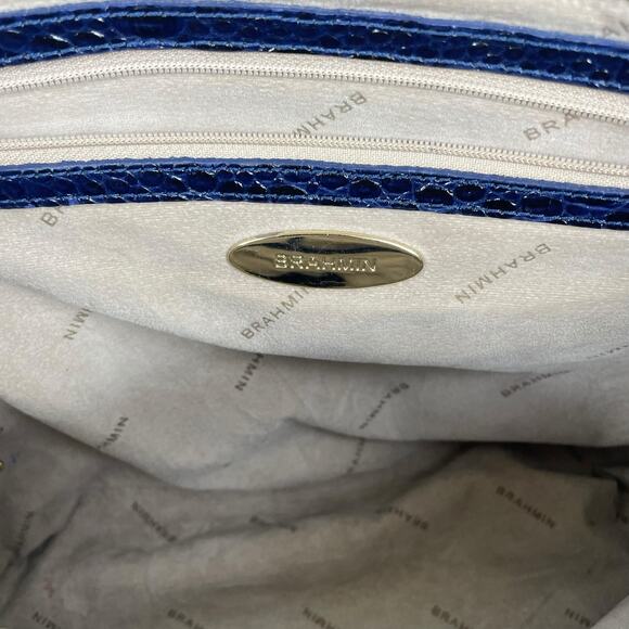 Brahmin Medium Asher Melbourne Tote Bag Shoulder Bag Dark Blue *READ - Picture 9 of 10